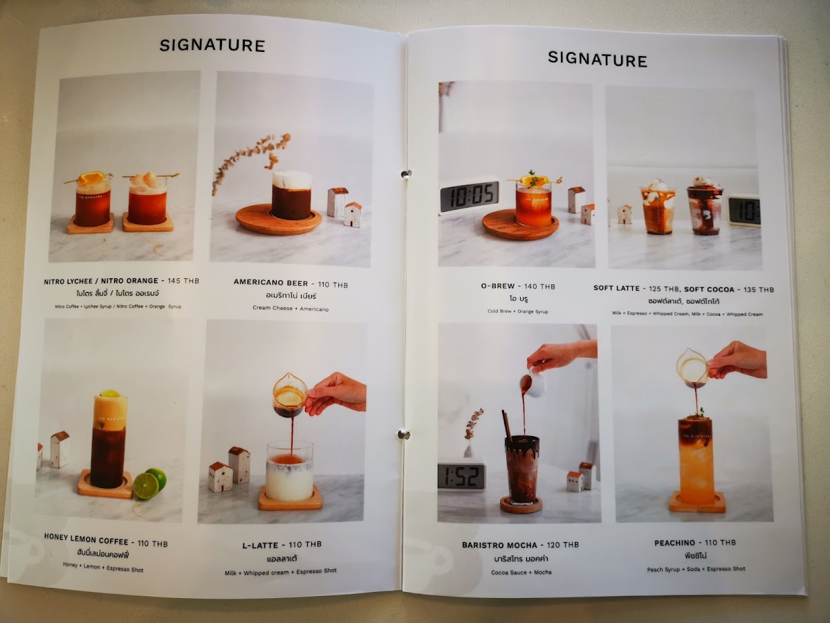 Menu The Baristro At Ncu-7