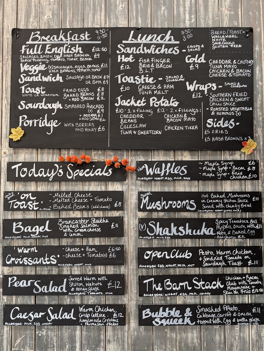 Menu The Barn Café At Creake Abbey-1