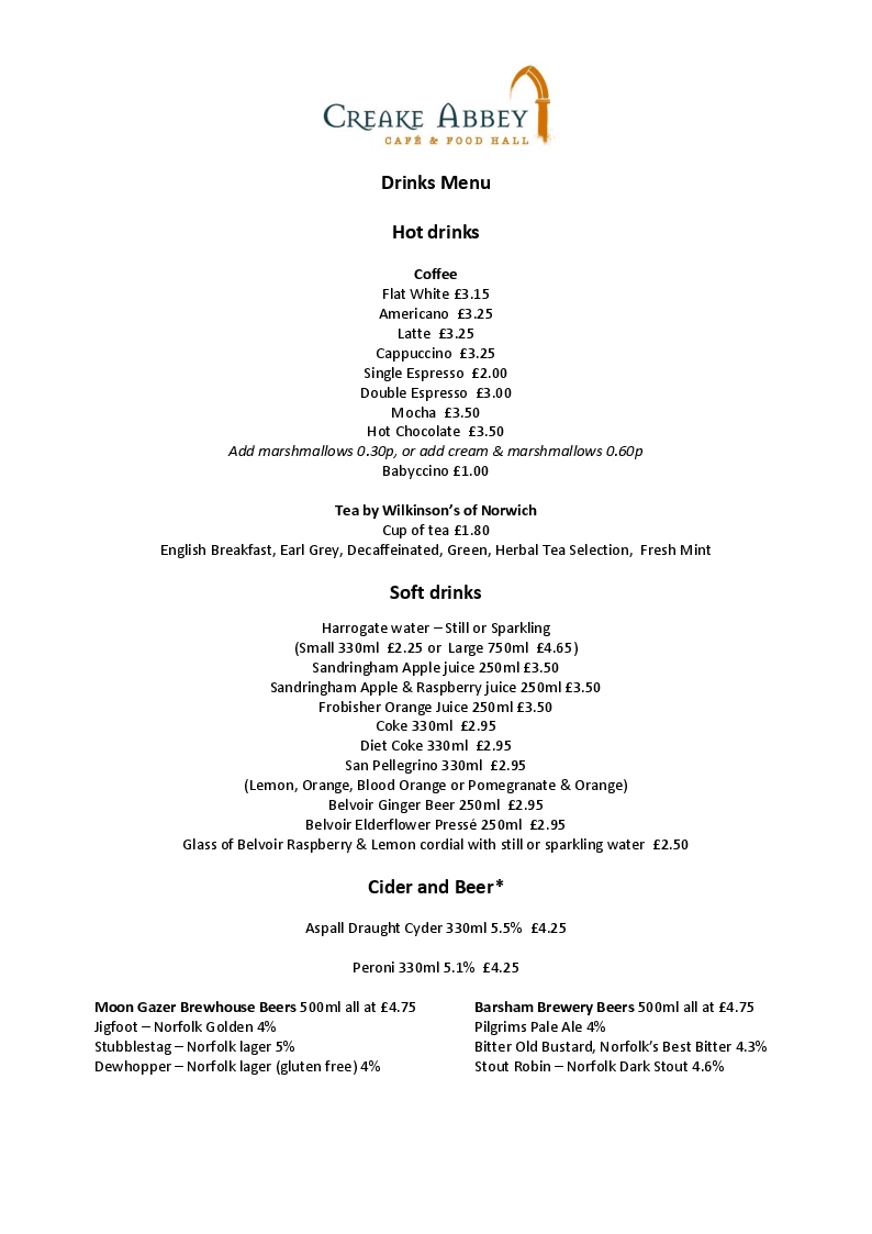 Menu The Barn Café At Creake Abbey-4