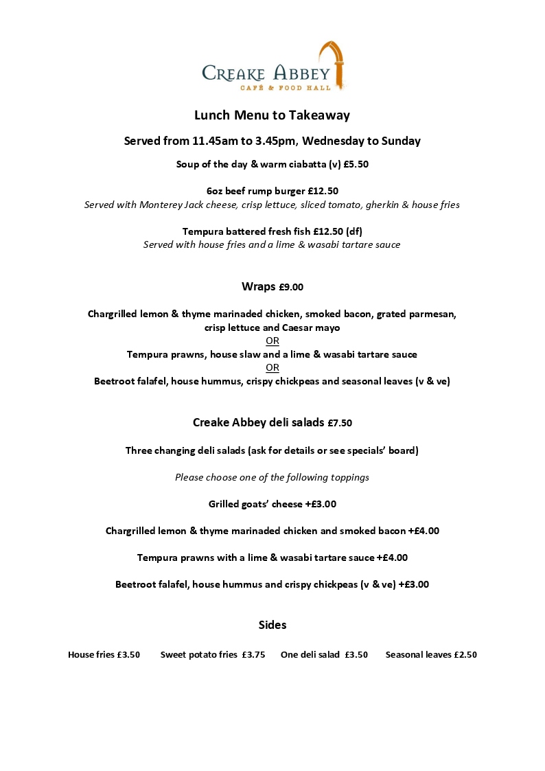 Menu The Barn Café At Creake Abbey-8