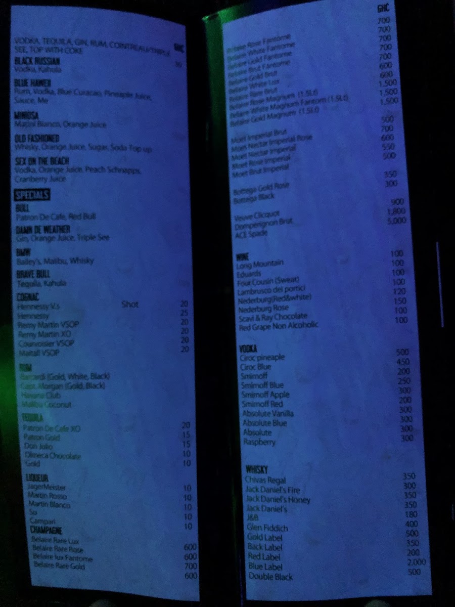Menu The Basement Bar And Lounge-2