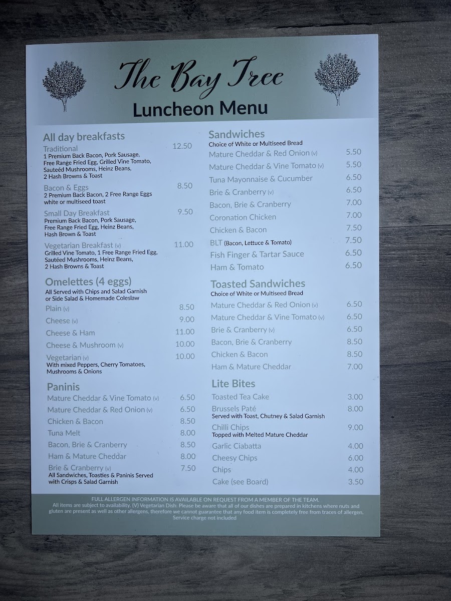 Menu The Bay Tree-3