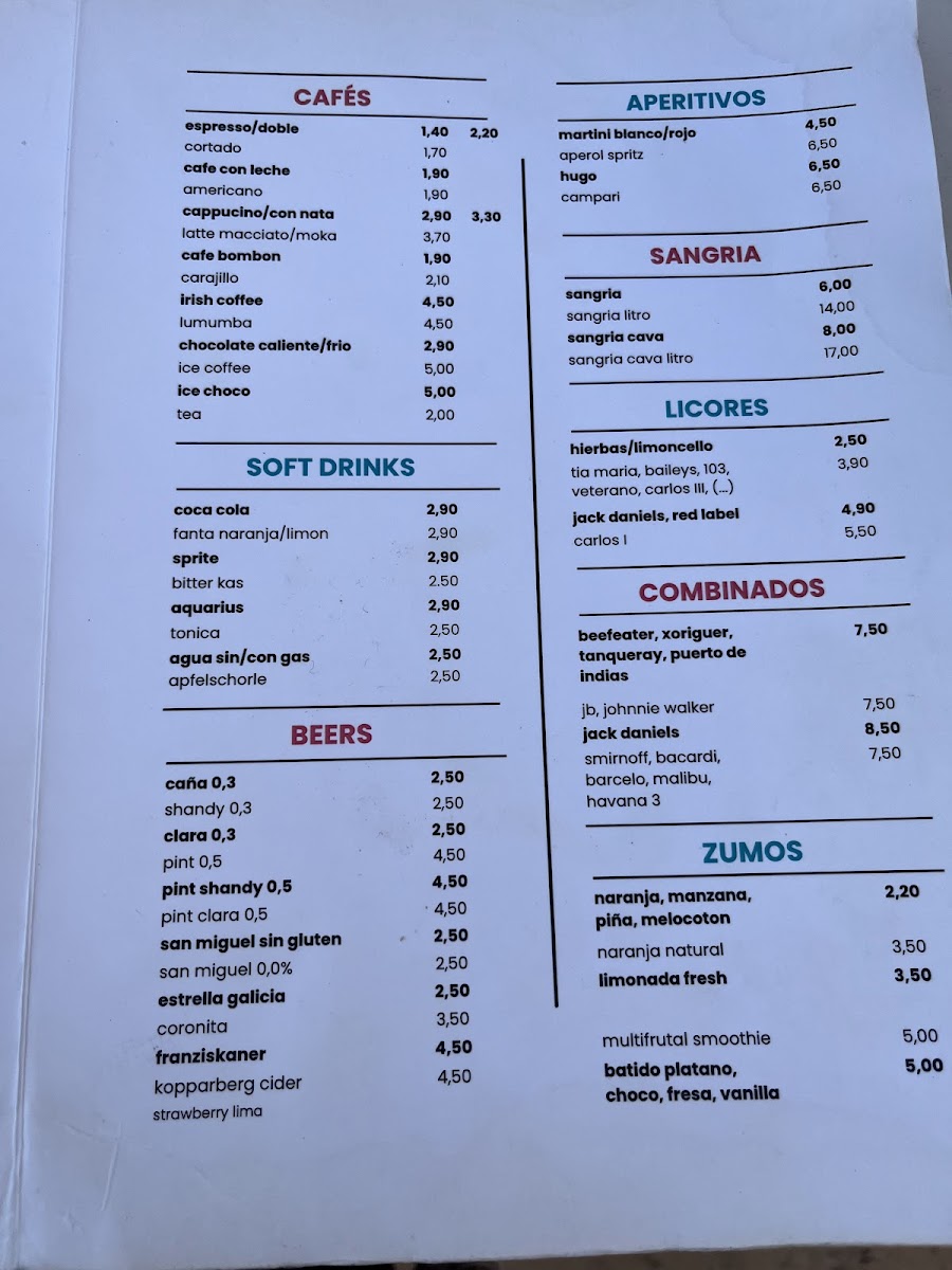 Menu The Beach Bar-10
