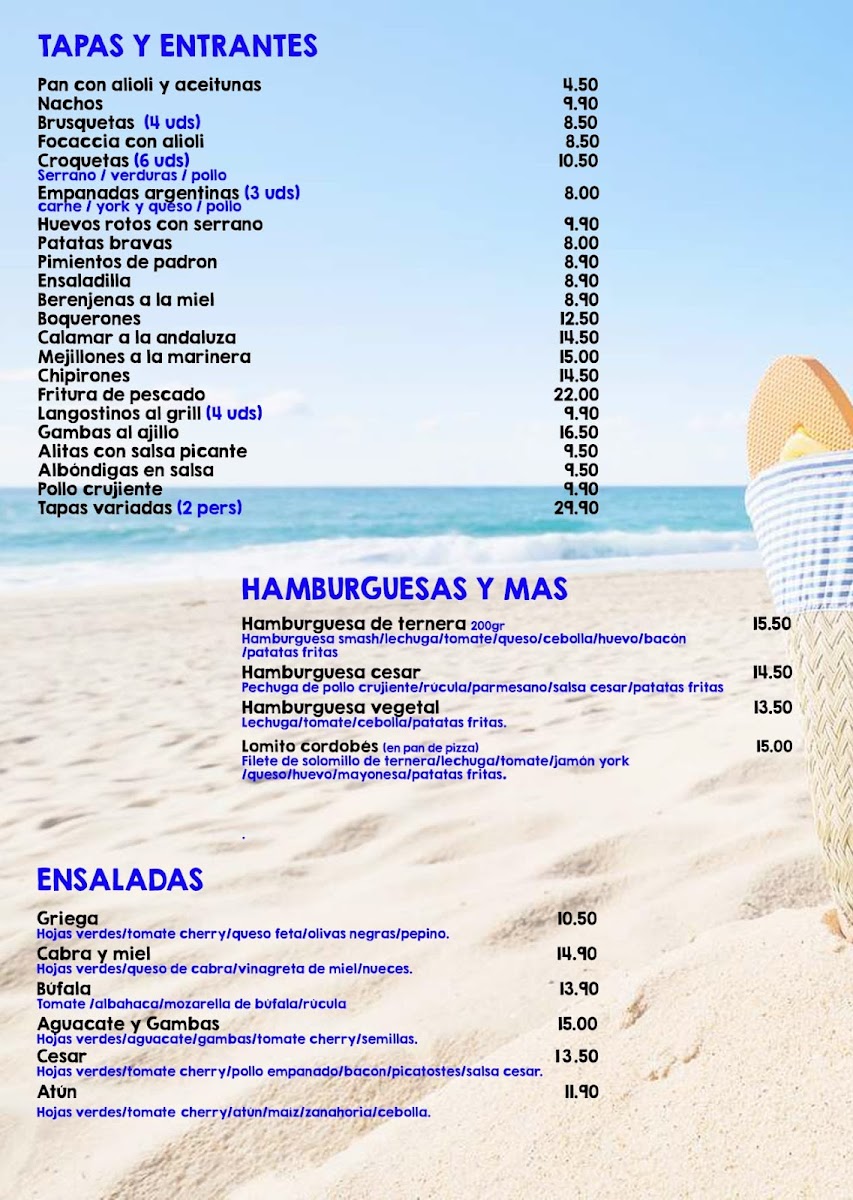 Menu The Beach Bar-8