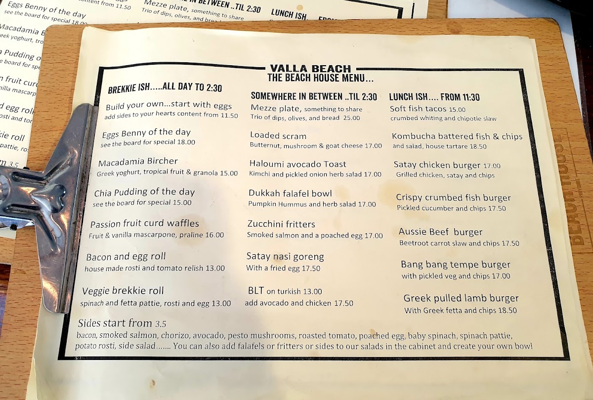 Menu The Beach House Providore-7
