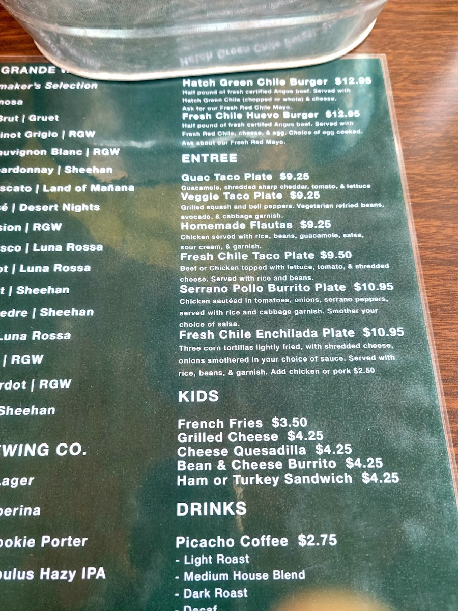 Menu The Bean At Josefina’S-10