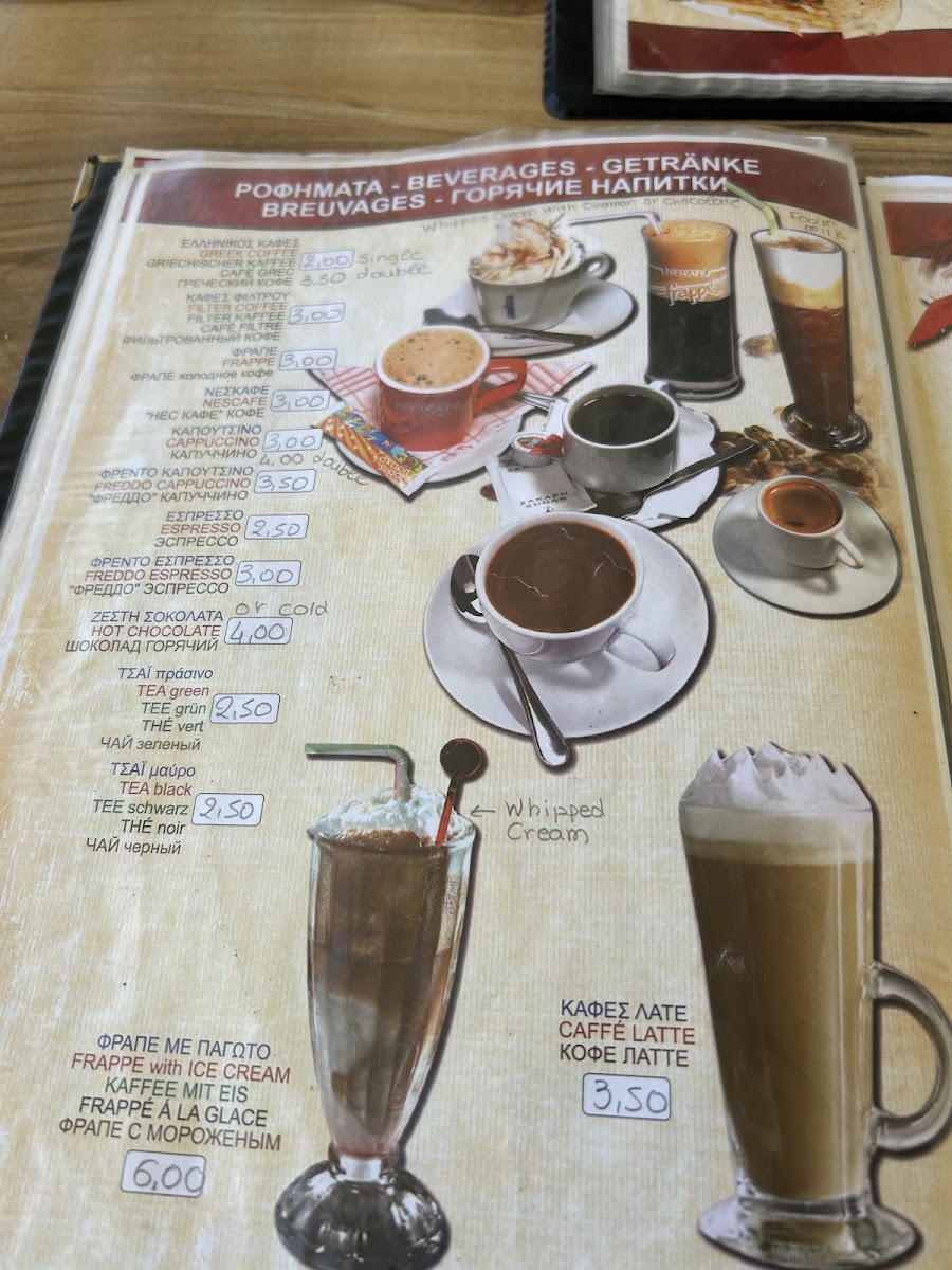 Menu The Beautiful Lake-1