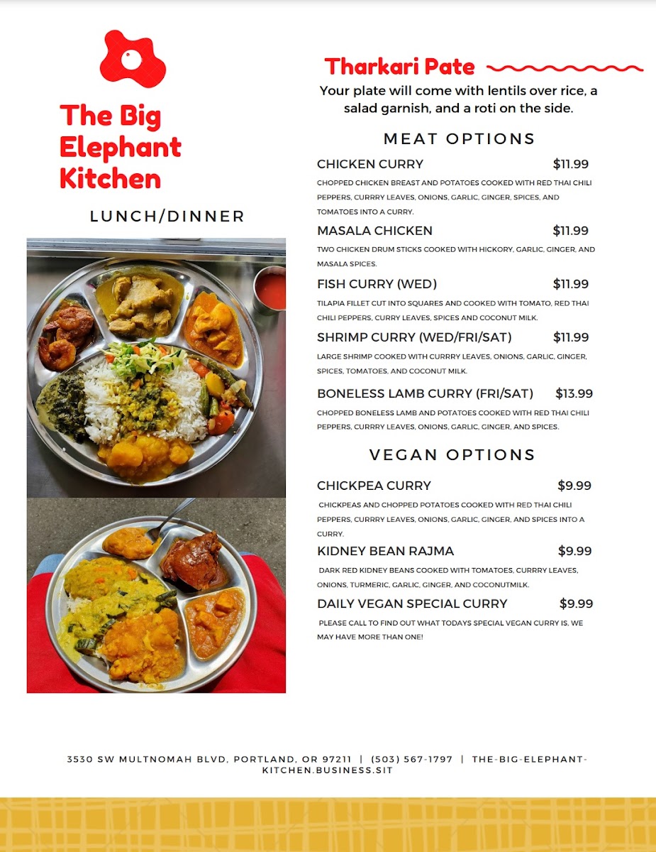 Menu The Big Elephant Kitchen-3