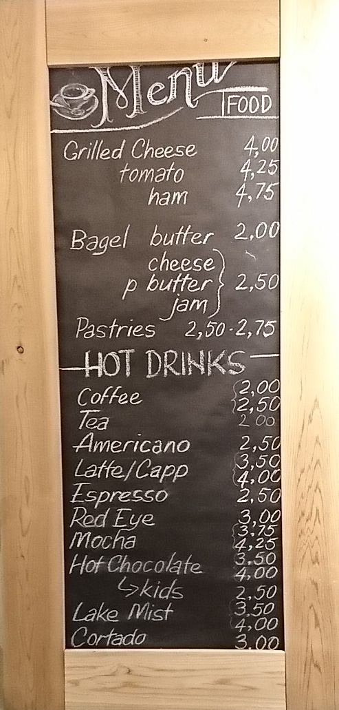 Menu The Big Guy's Little Coffee Shop-2