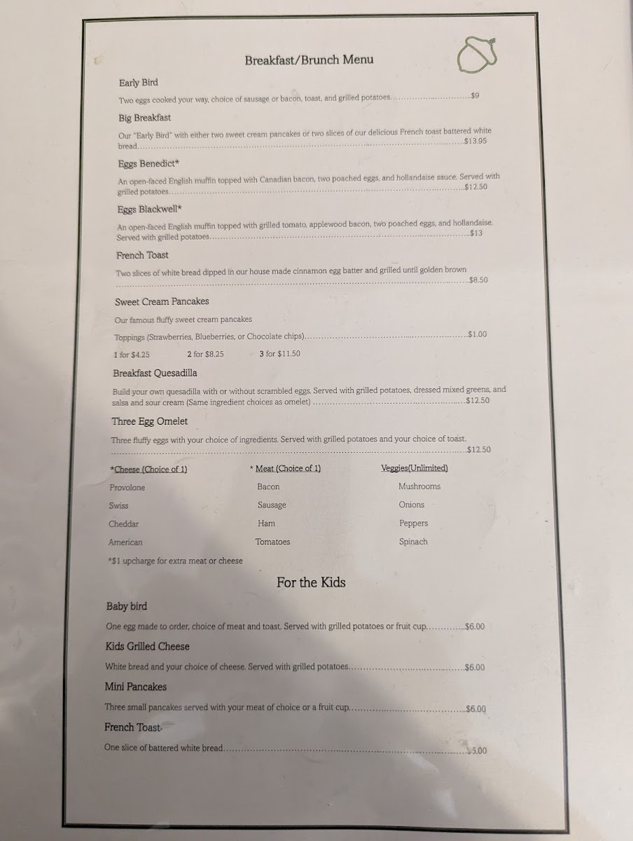 Menu The Bistro At Acorn Hill-4