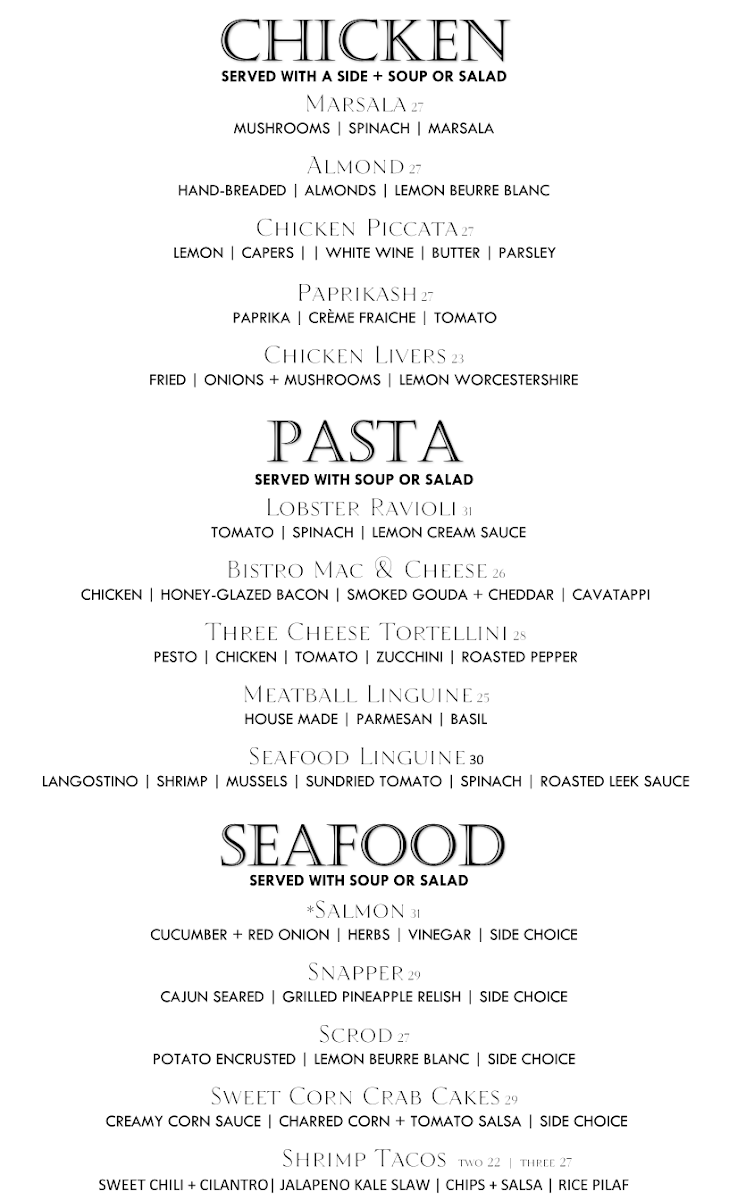 Menu The Bistro Of Green-2