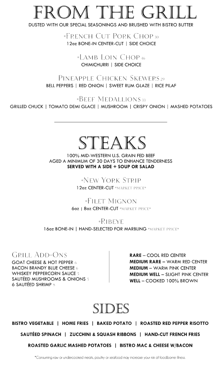 Menu The Bistro Of Green-4