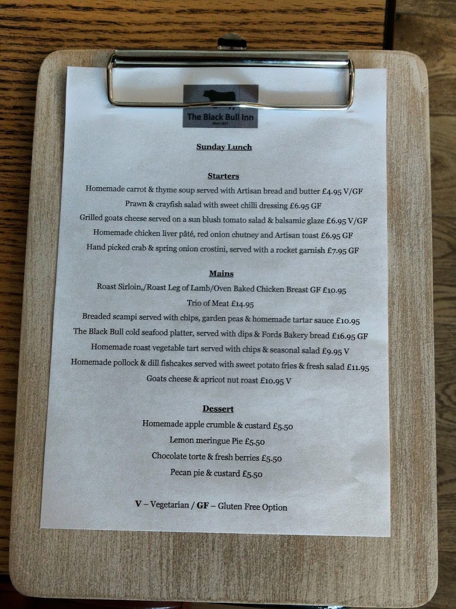 Menu The Black Bull Inn-3