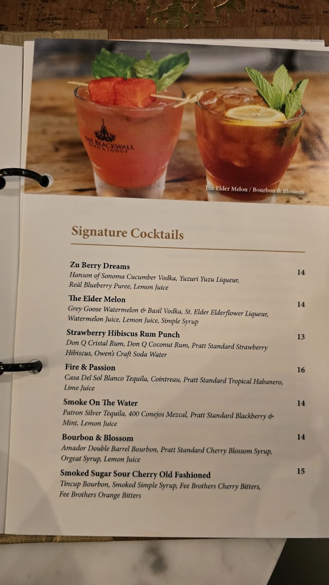 Menu The Blackwall Barn & Lodge-7
