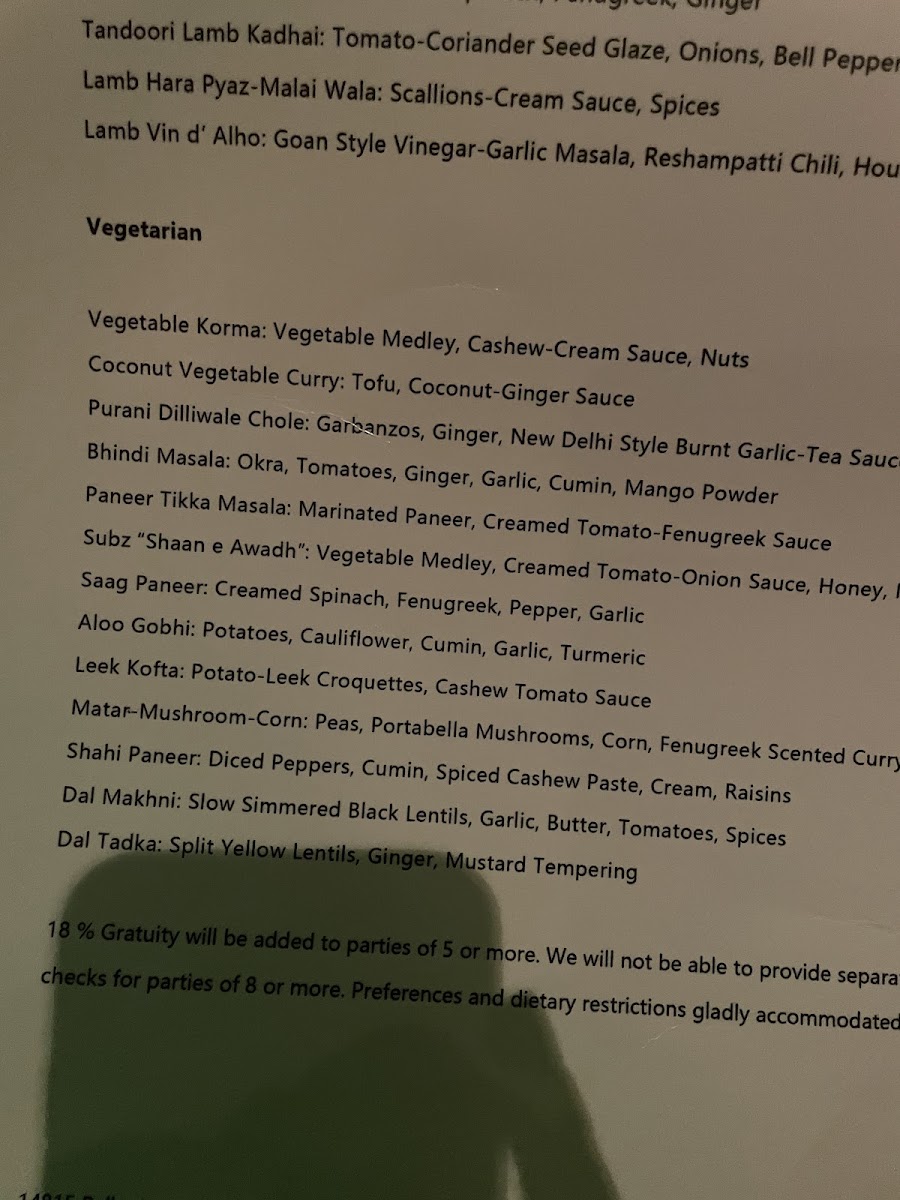 Menu The Blue Taj-8