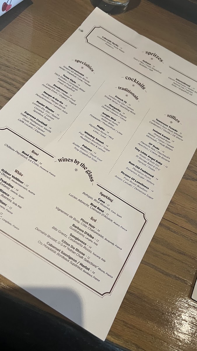 Menu The Bluebird Bar-4