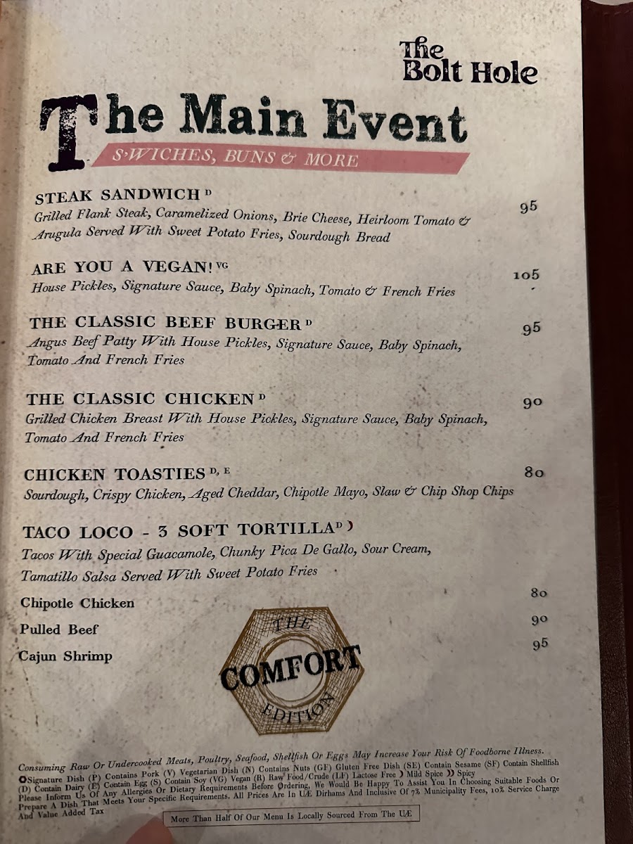 Menu The Bolt Hole-4