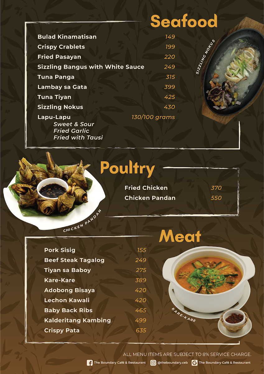 Menu The Boundary Café & Restaurant - Alcantara-2