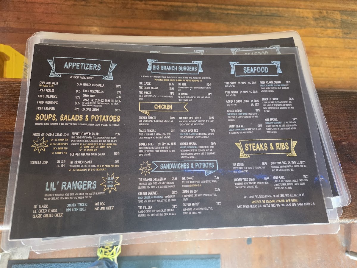 Menu The Branch Neighborhood Grill-1