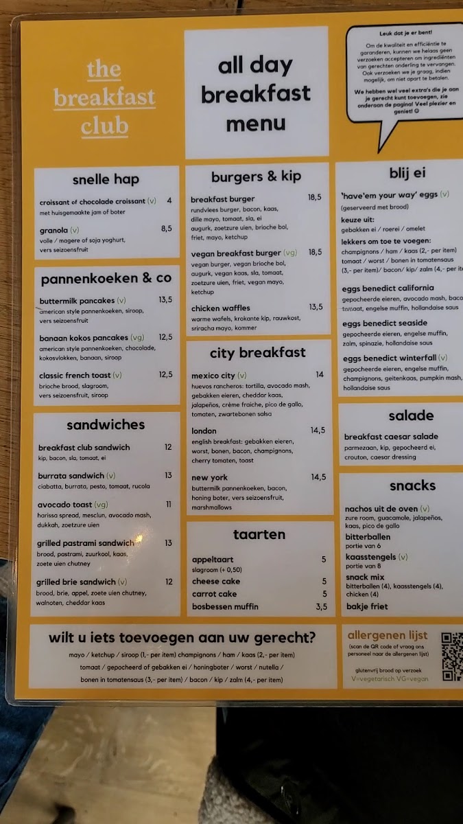 Menu The Breakfast Club-10