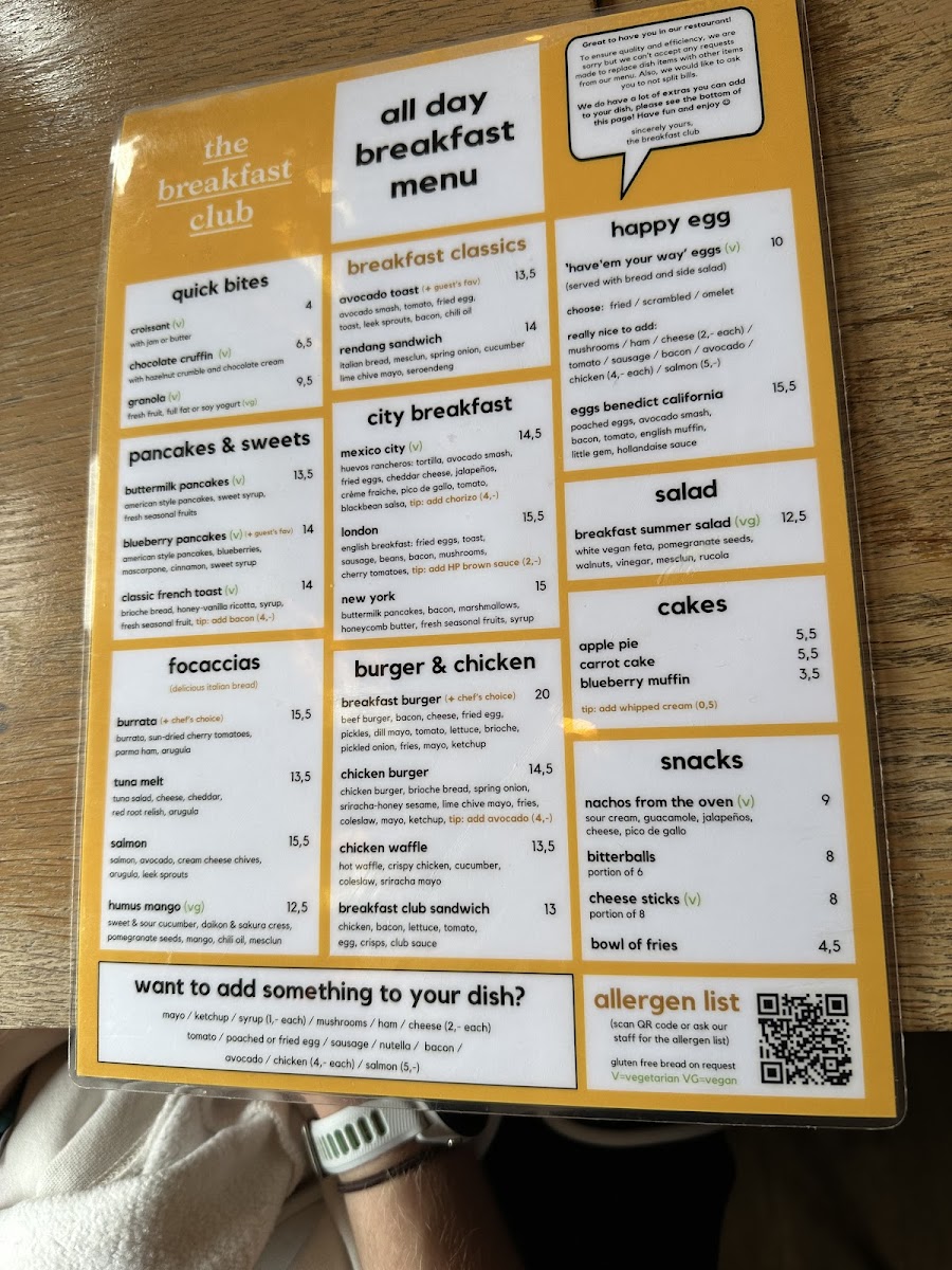 Menu The Breakfast Club-2