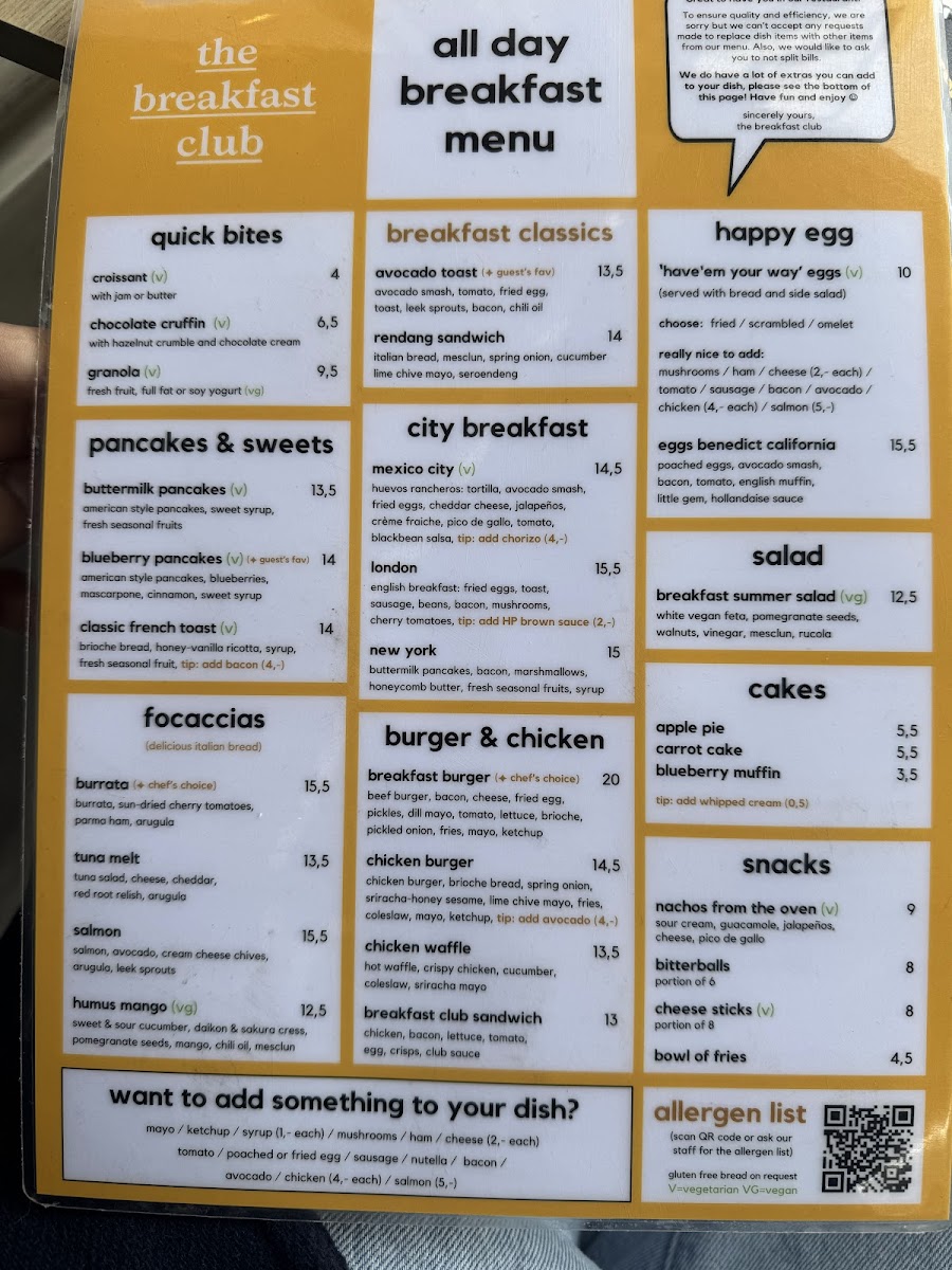 Menu The Breakfast Club-3