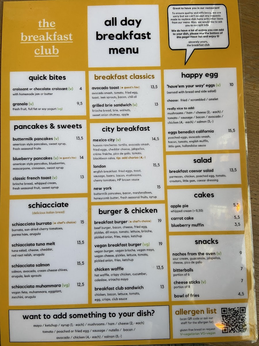 Menu The Breakfast Club-4