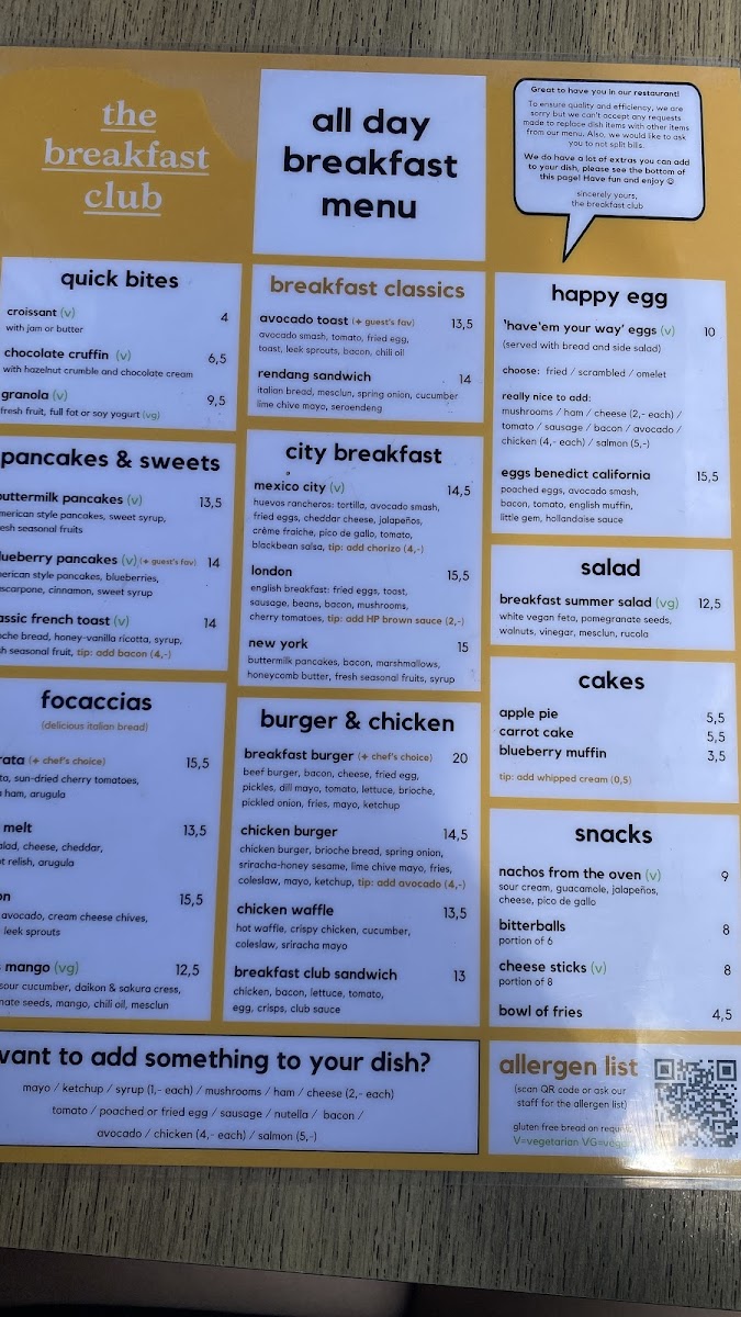 Menu The Breakfast Club-6