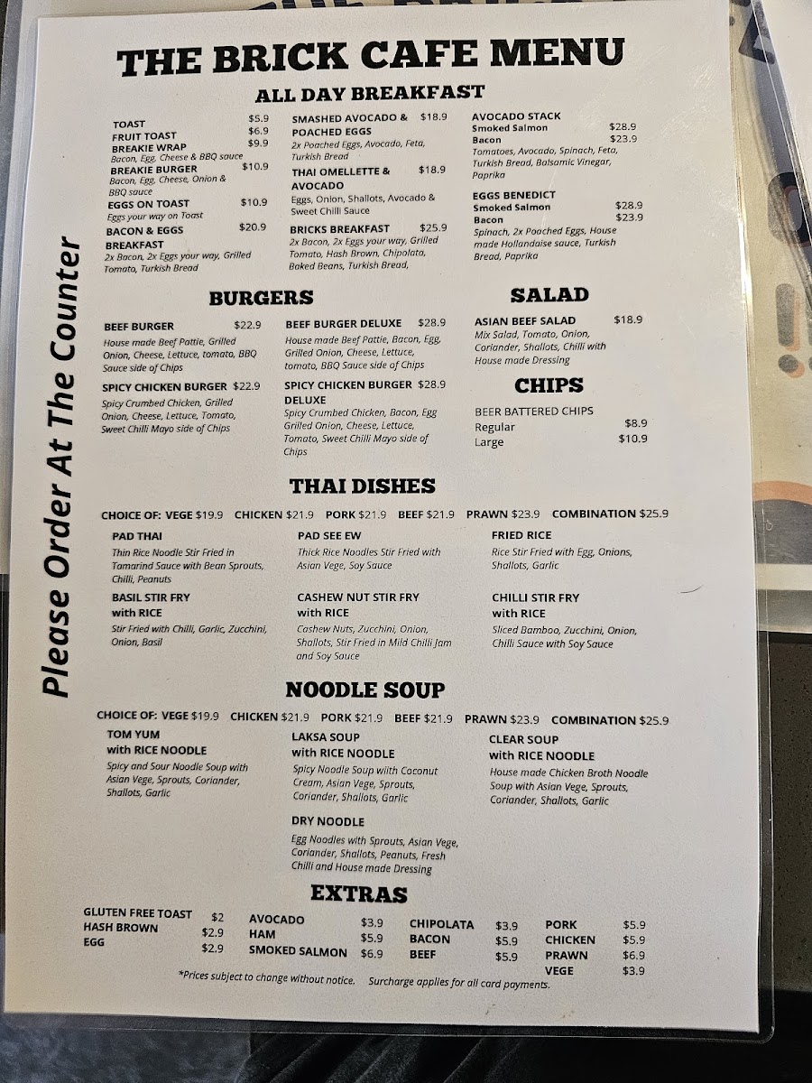 Menu The Brick Cafe-1