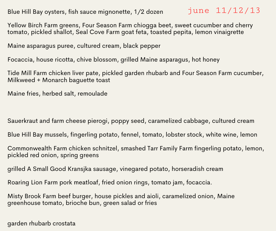 Menu The Brooklin Inn-1