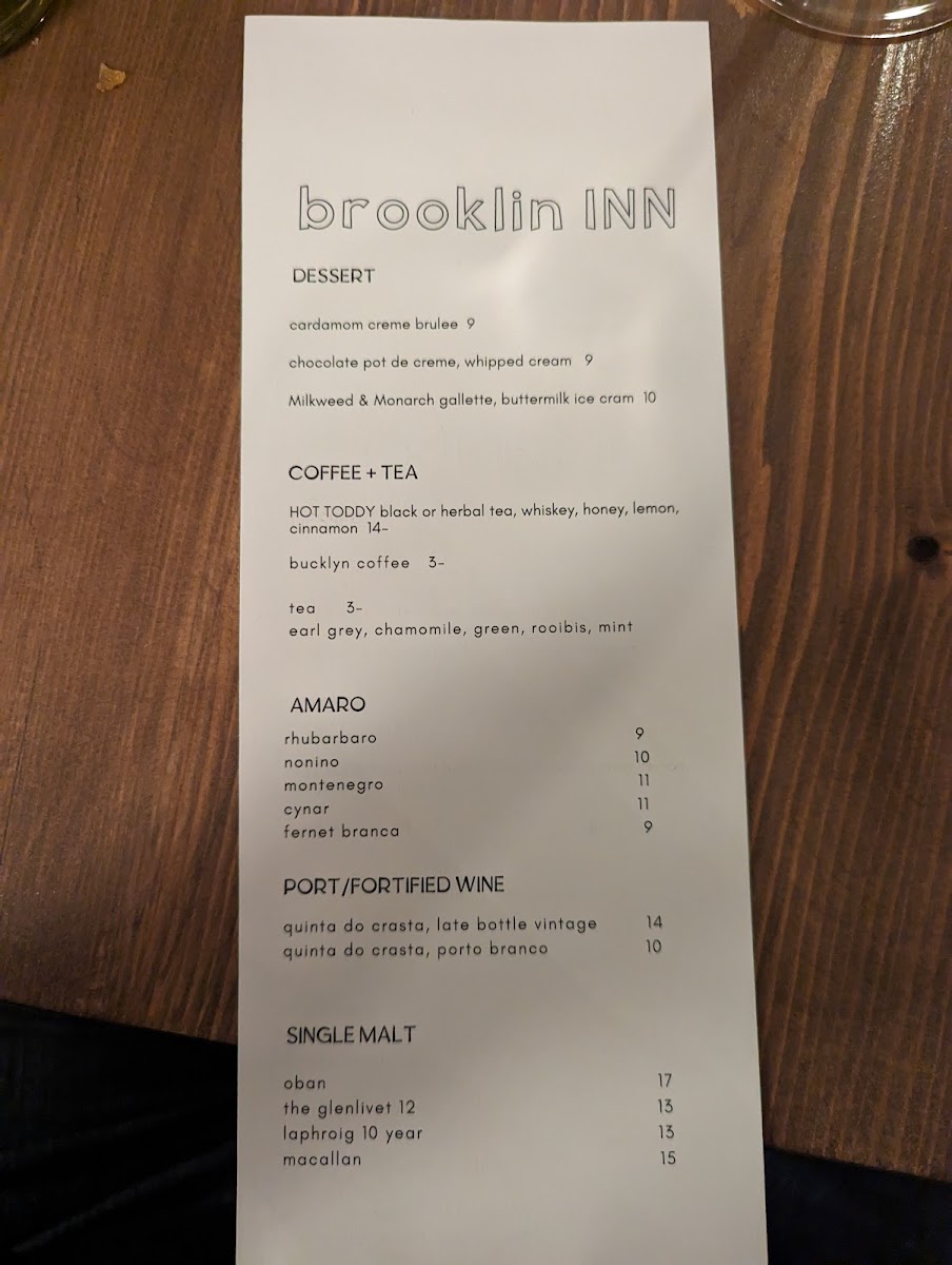 Menu The Brooklin Inn-4