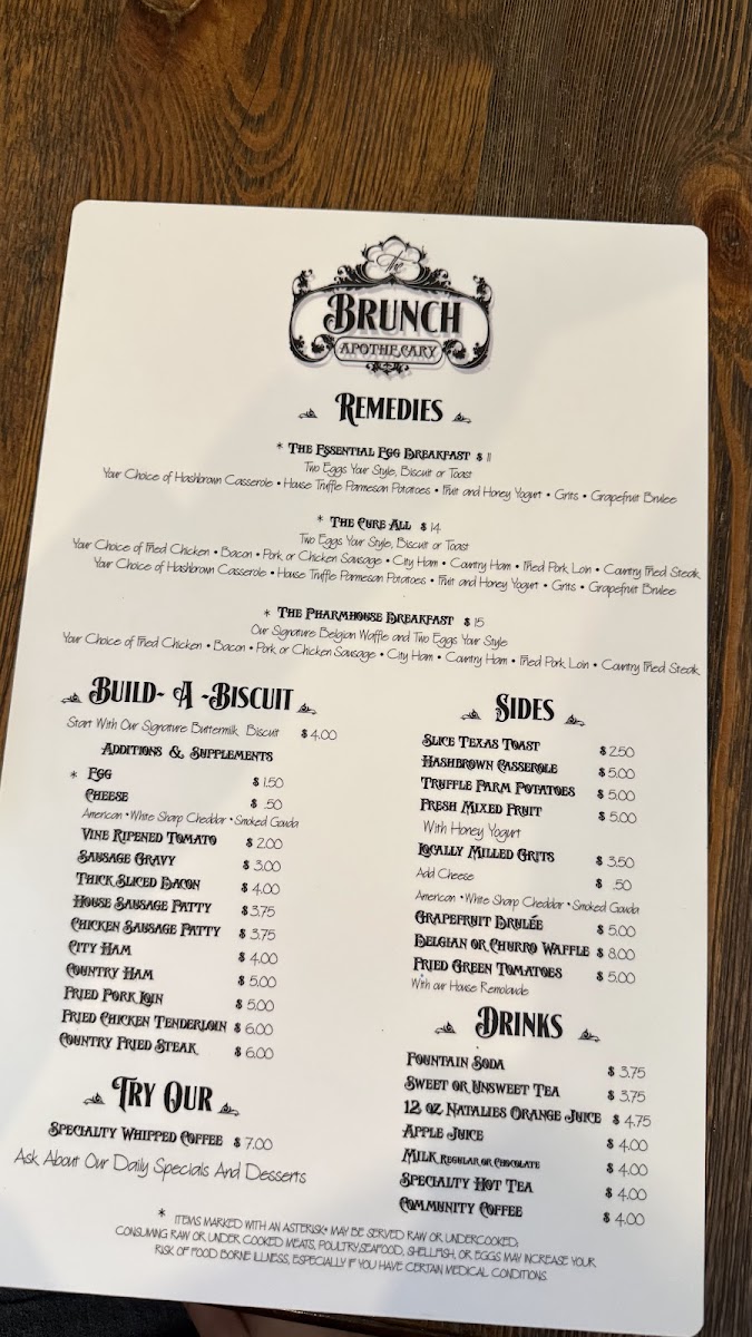 Menu The Brunch Apothecary-1