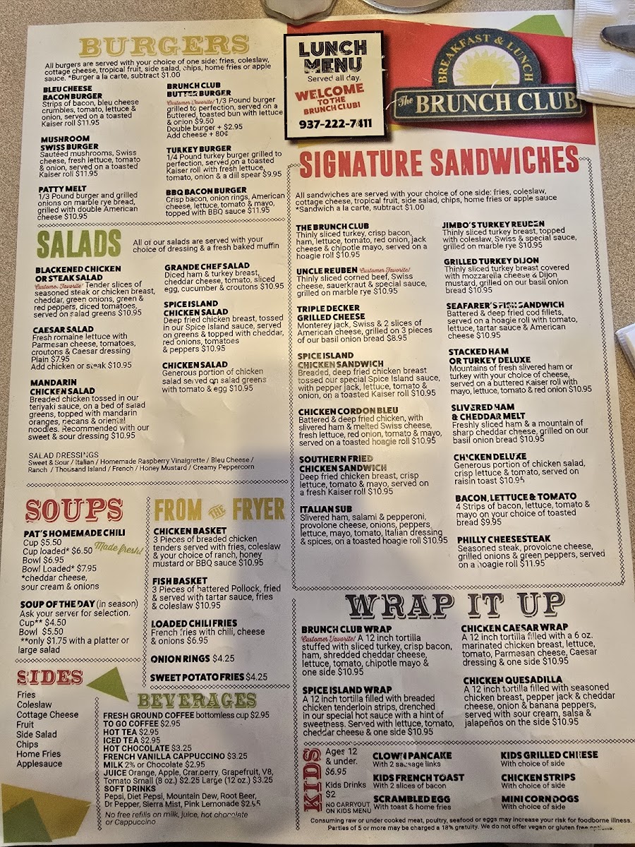 Menu The Brunch Club-1