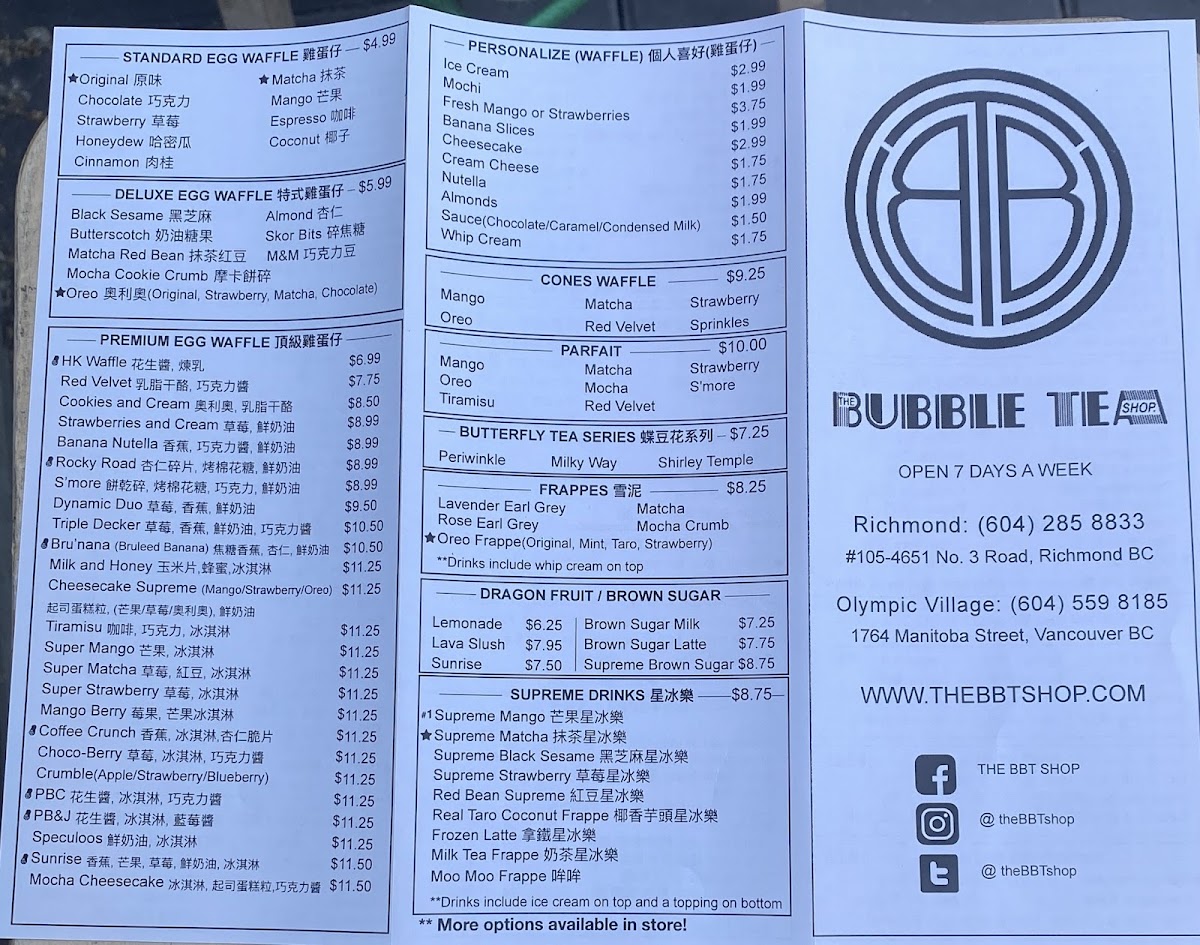 Menu The Bubble Tea Shop-2