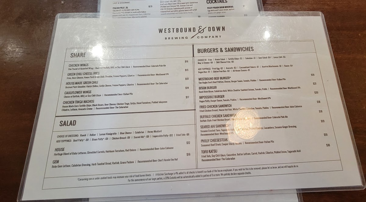 Menu The Buffalo Restaurant & Bar-3