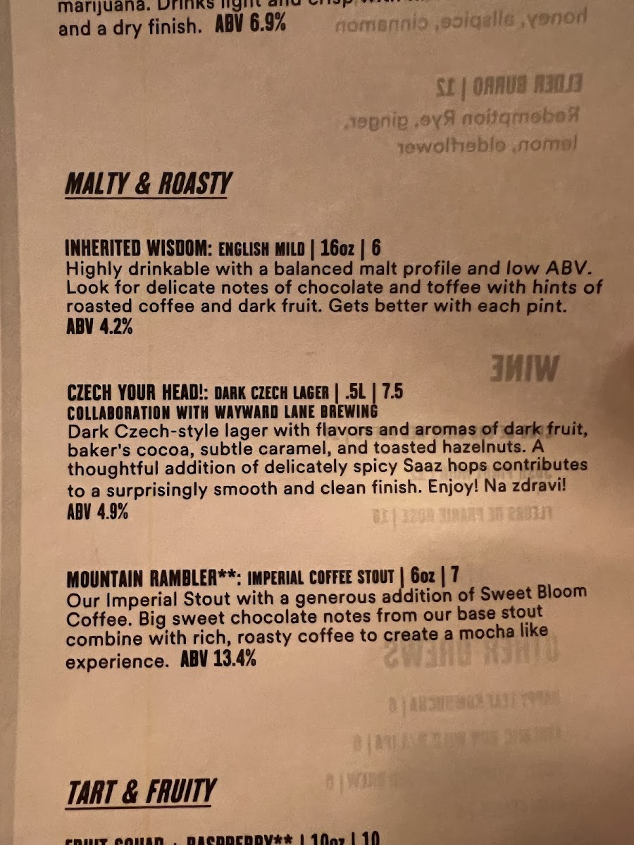 Menu The Buffalo Restaurant & Bar-8