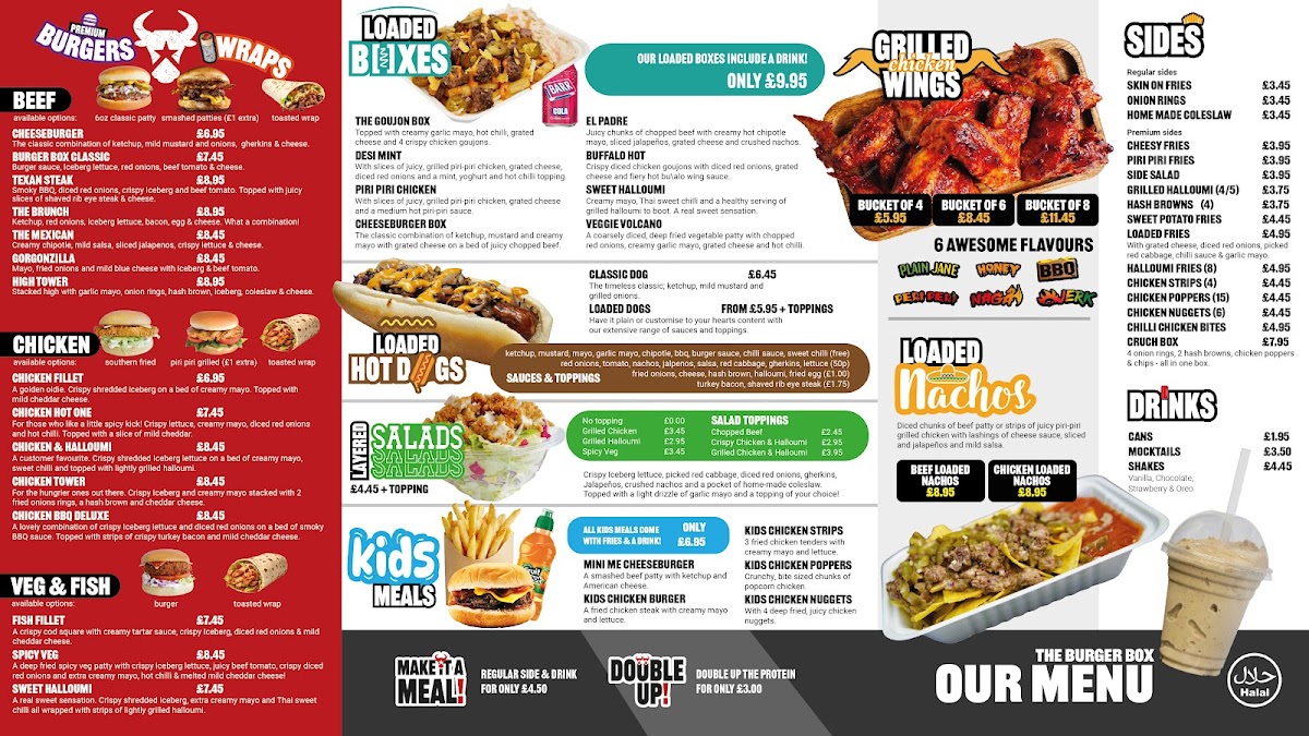 Menu The Burger Box - Chesham-1