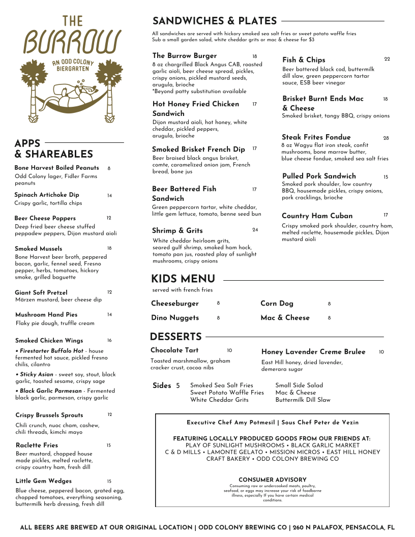 Menu The Burrow-1
