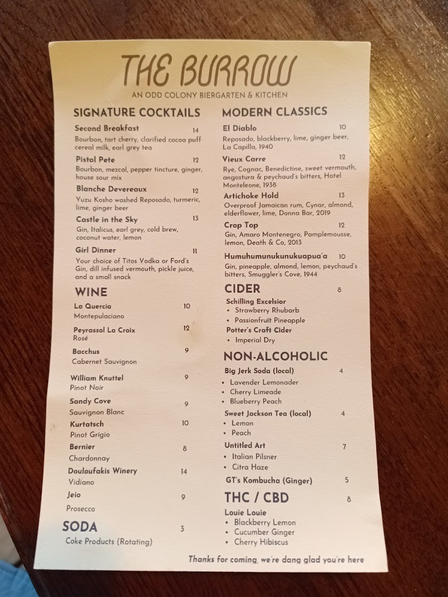 Menu The Burrow-4