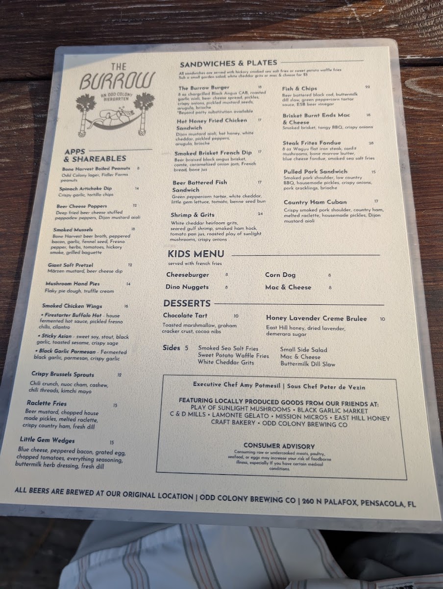Menu The Burrow-7