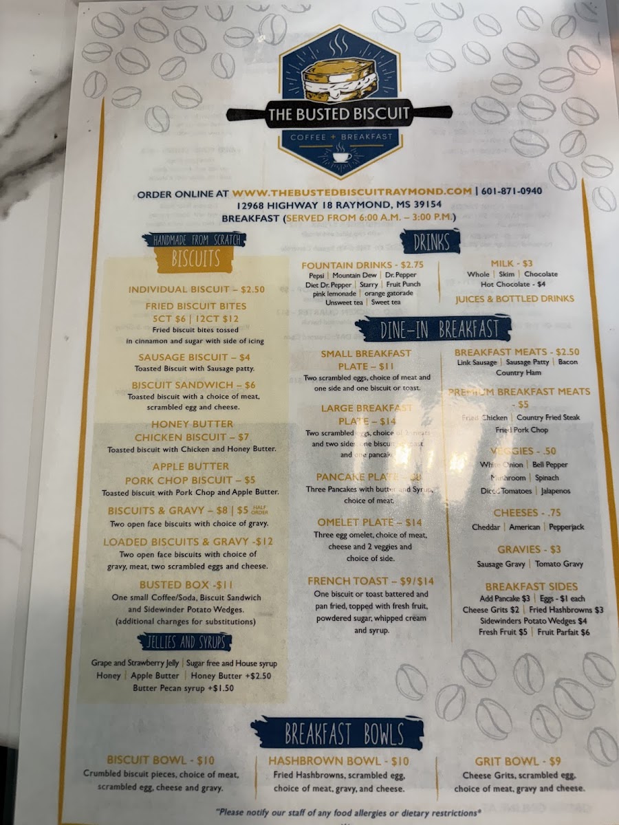 Menu The Busted Biscuit-8