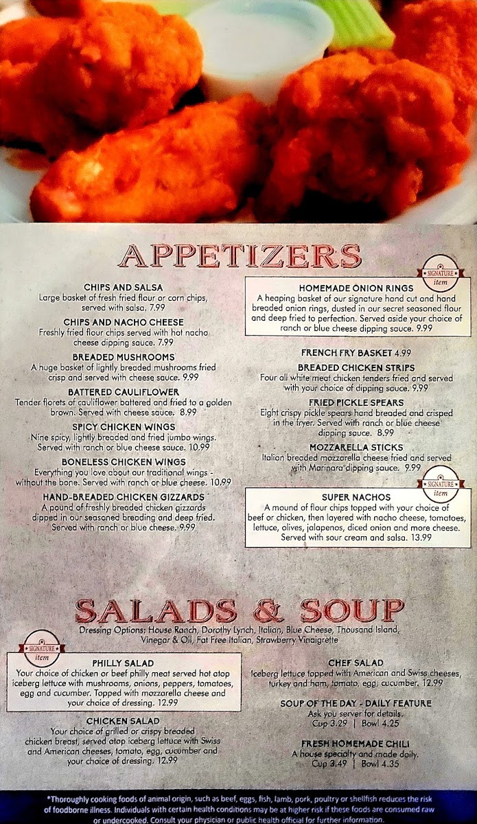 Menu The Cabin Bar & Grill-3