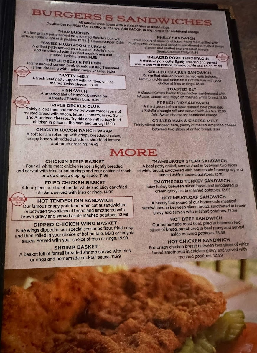 Menu The Cabin Bar & Grill-8