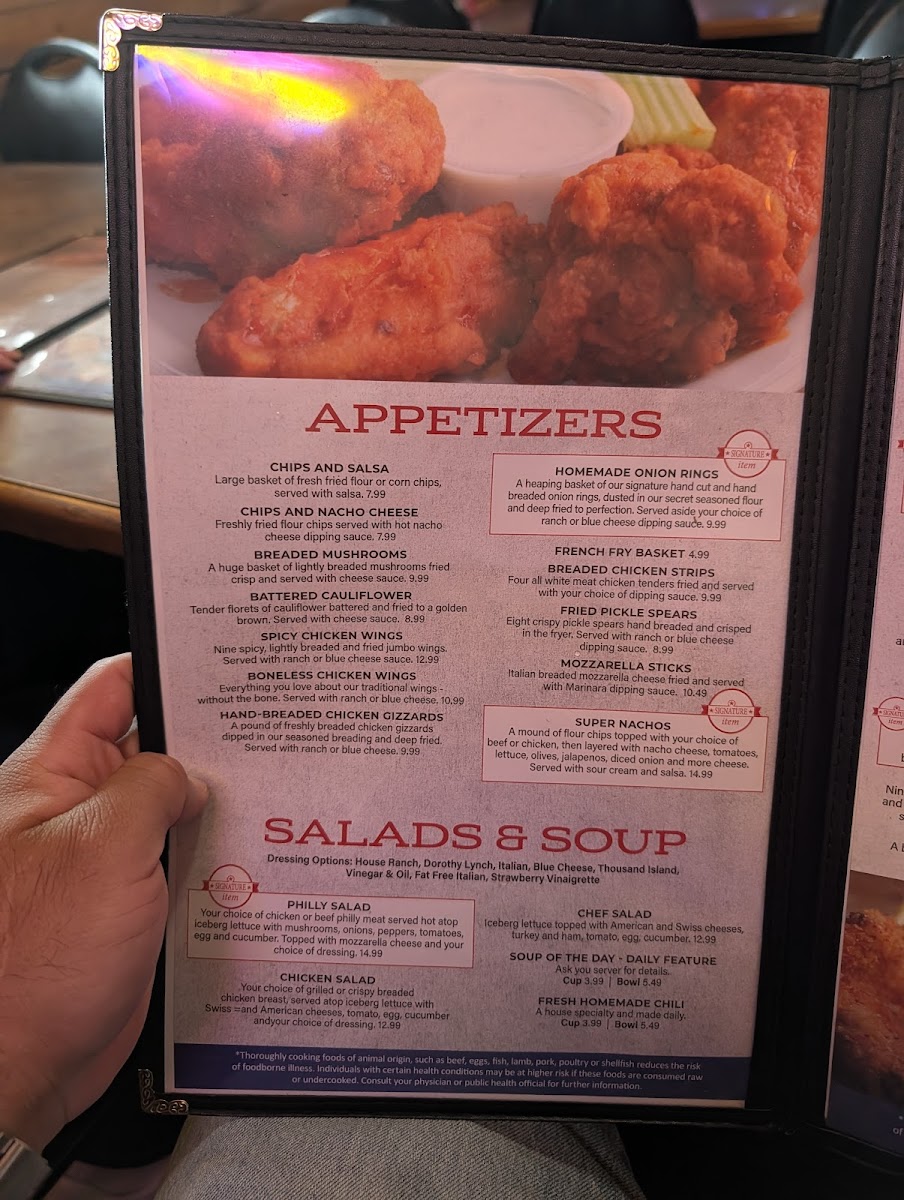 Menu The Cabin Bar & Grill-9