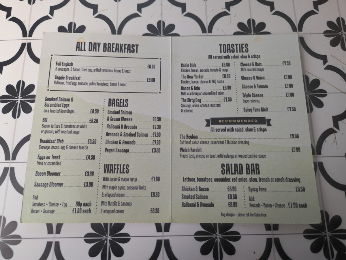 Menu The Cabin-1