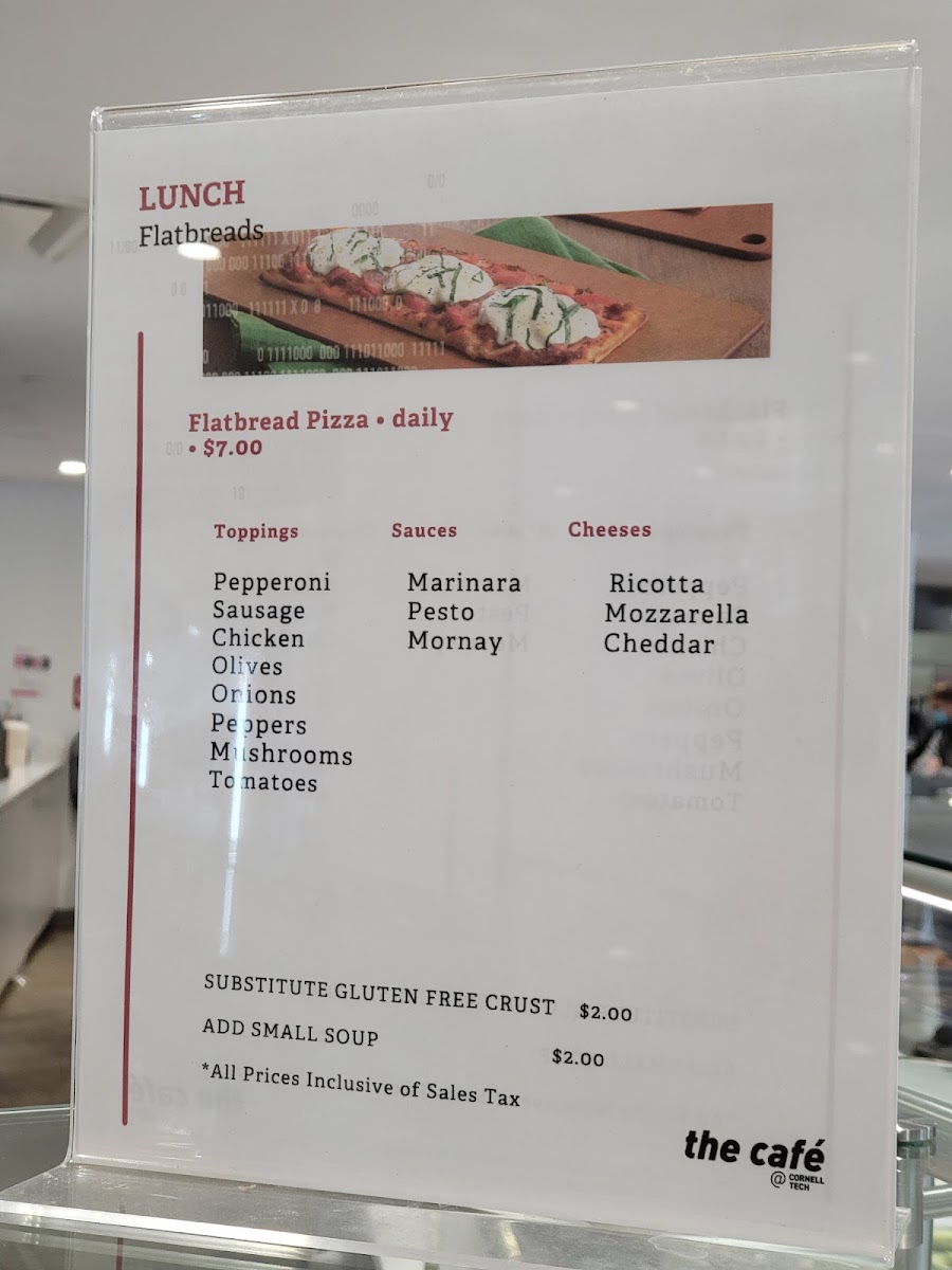 Menu The Cafe At Cornell Tech-4