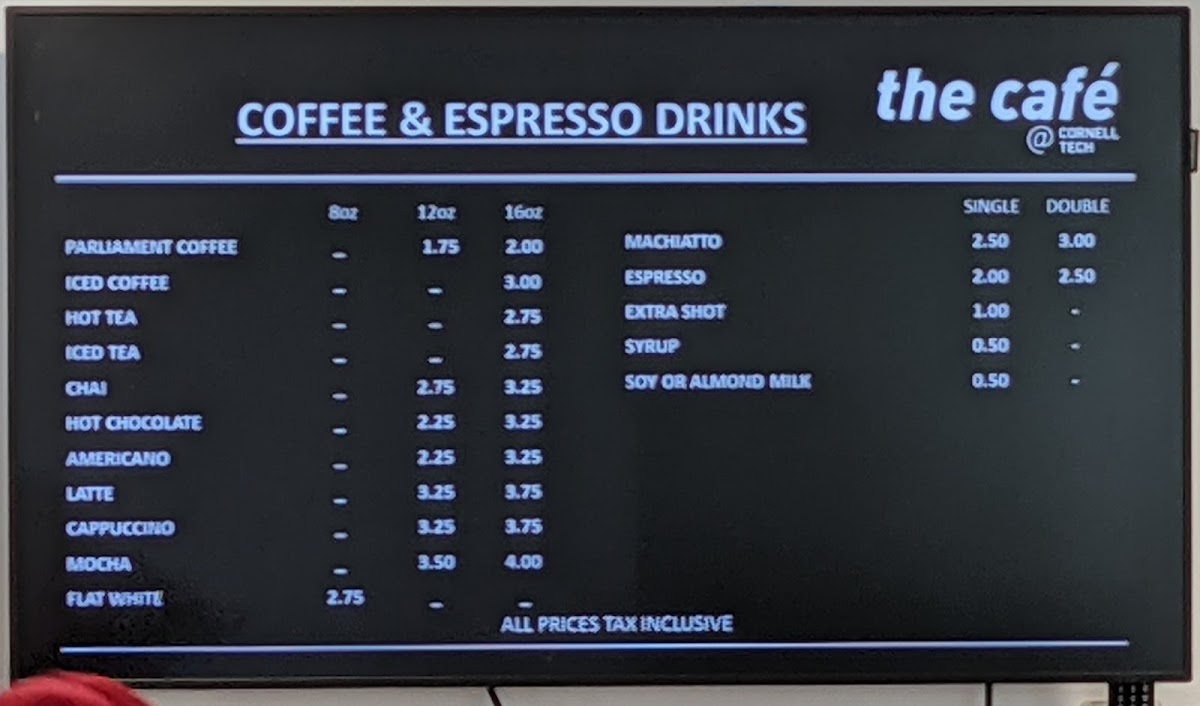 Menu The Cafe At Cornell Tech-6