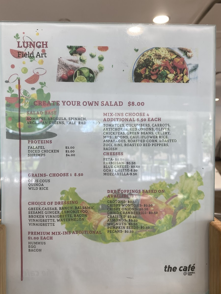 Menu The Cafe At Cornell Tech-7