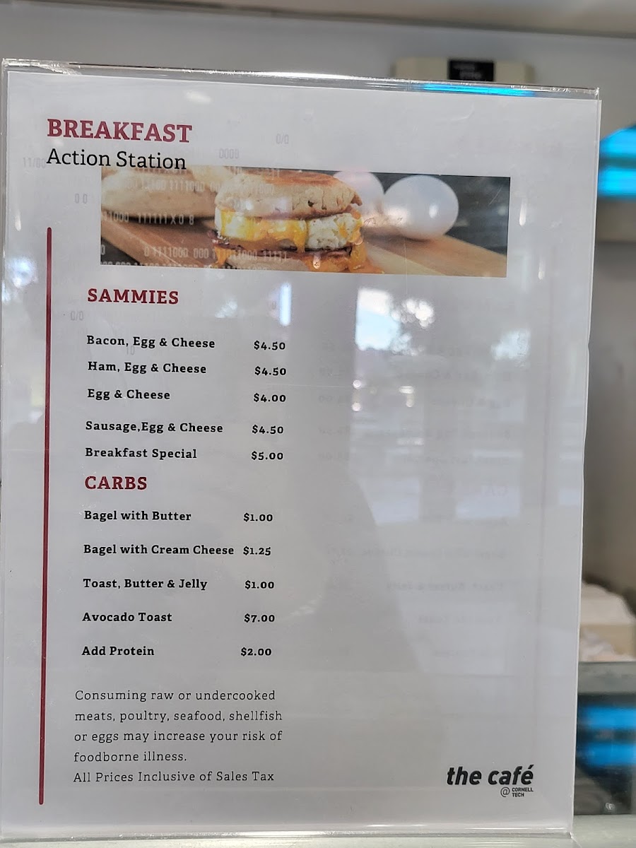 Menu The Cafe At Cornell Tech-9