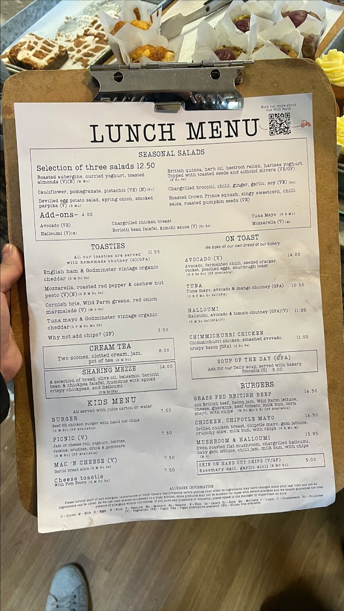 Menu The Cafe In The Park-1